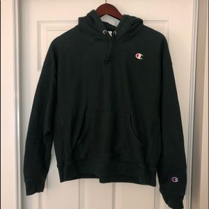 Champion Dark Green Hooded Sweatshirt